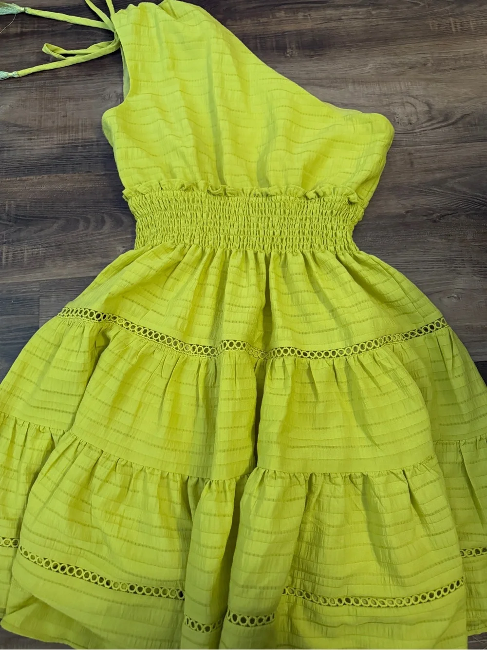 TAYLOR Women's Stripe Seersucker Dress with Smocking Waist - XS
